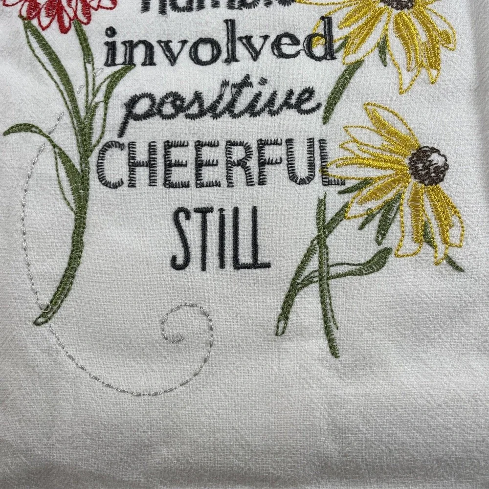 Kay Dee Designs Embroidered Tea Towel Bundle Bee Wildflowers VW Bus Scenic Route
